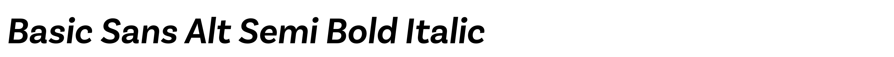Basic Sans Alt Semi Bold Italic